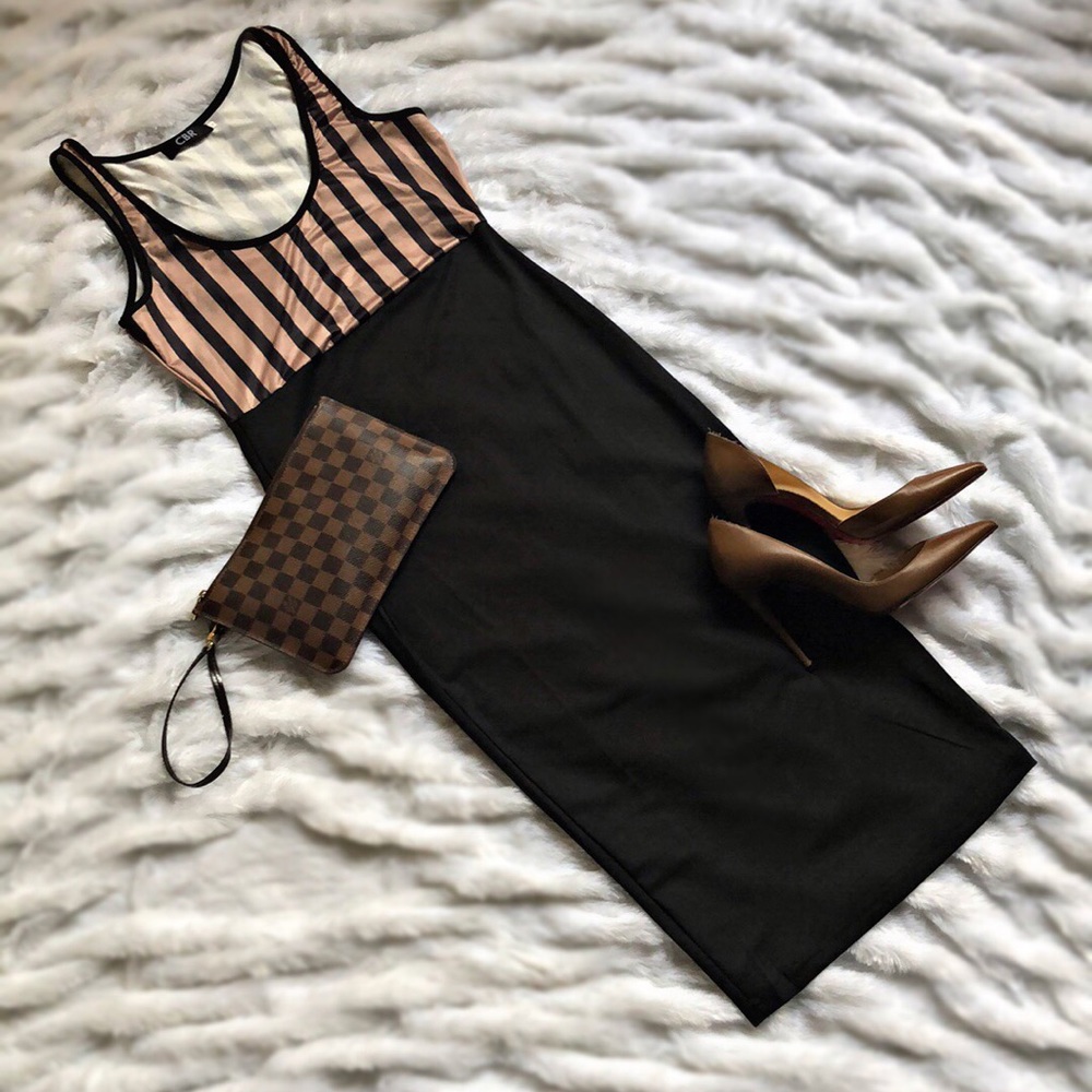 Casual Chic Striped Midi Dress